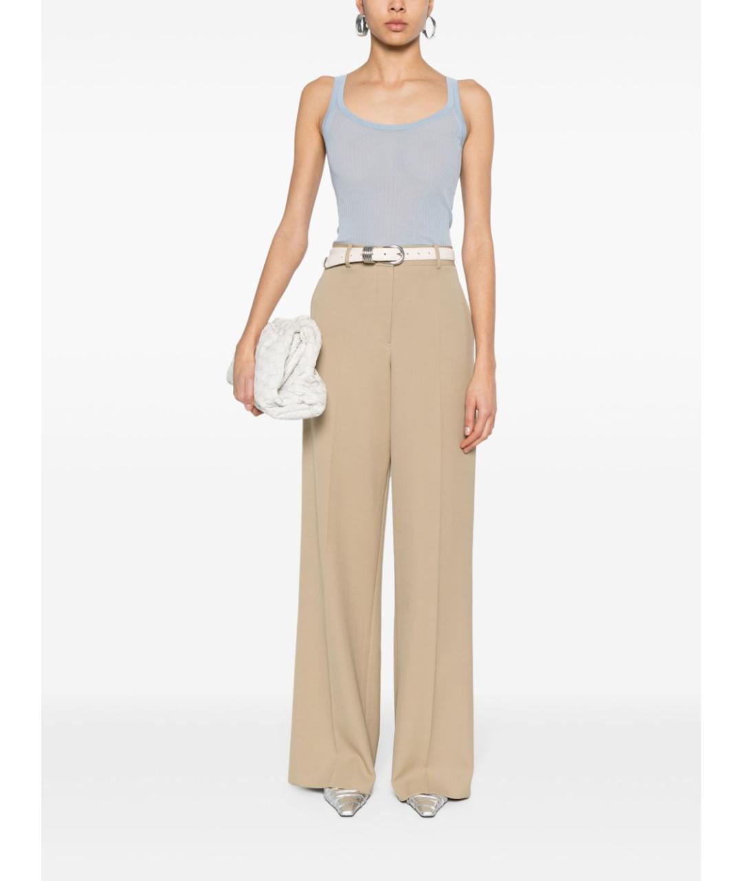 MAX MARA Голубая шелковая майка, фото 5