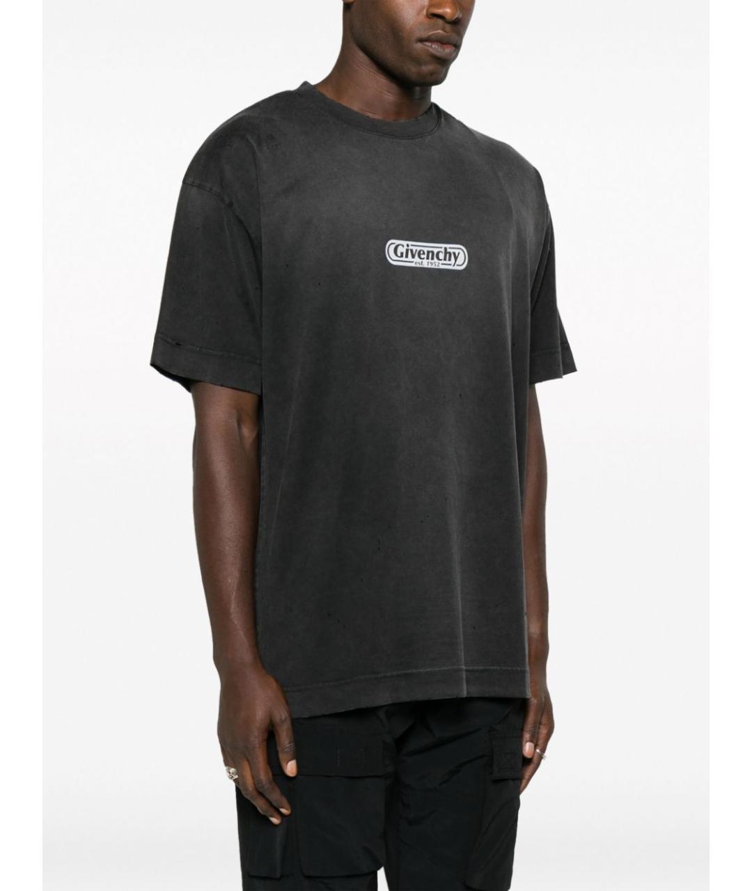 GIVENCHY Черная хлопковая футболка, фото 3