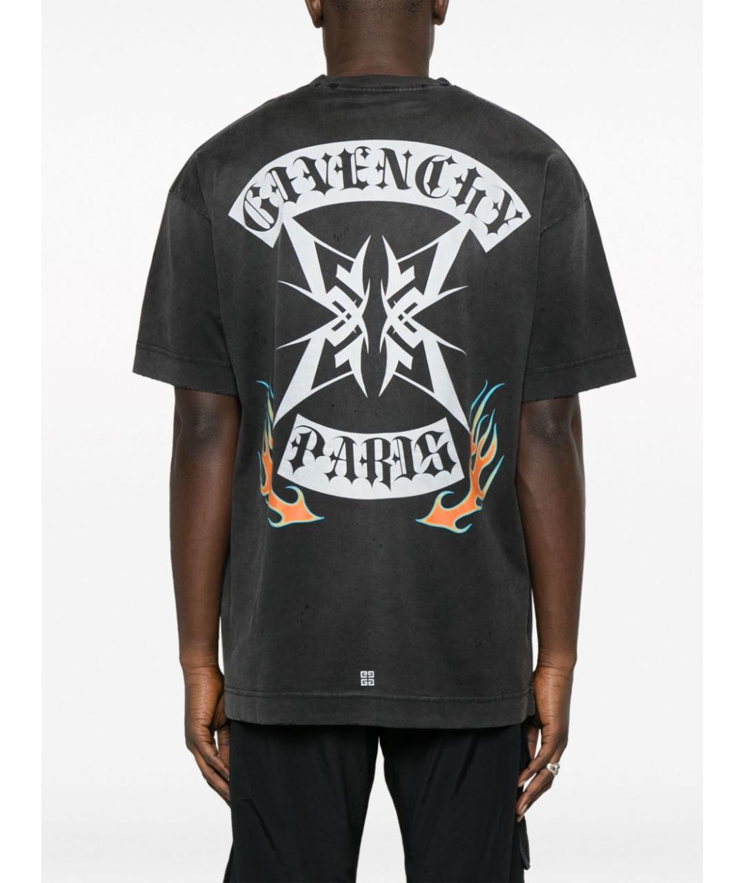 GIVENCHY Черная хлопковая футболка, фото 4