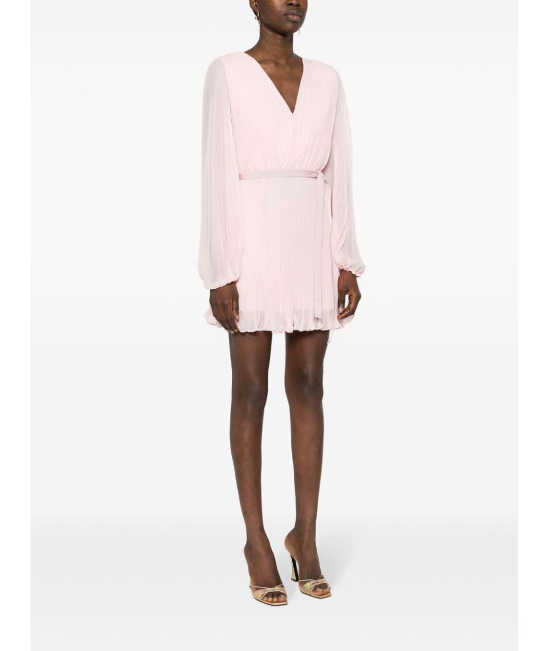 MAX MARA Розовое полиэстеровое повседневное платье, фото 3