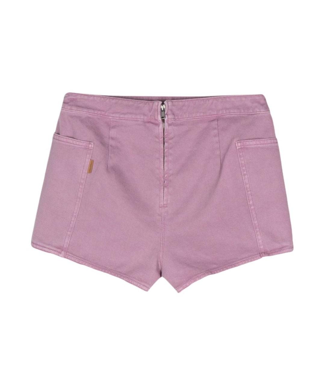 MAX MARA Фиолетовые хлопковые шорты, фото 2