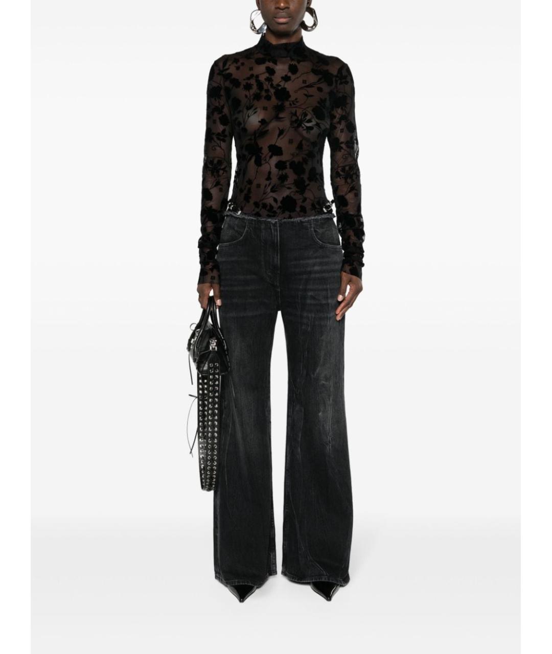 GIVENCHY Черные хлопковые прямые джинсы, фото 4