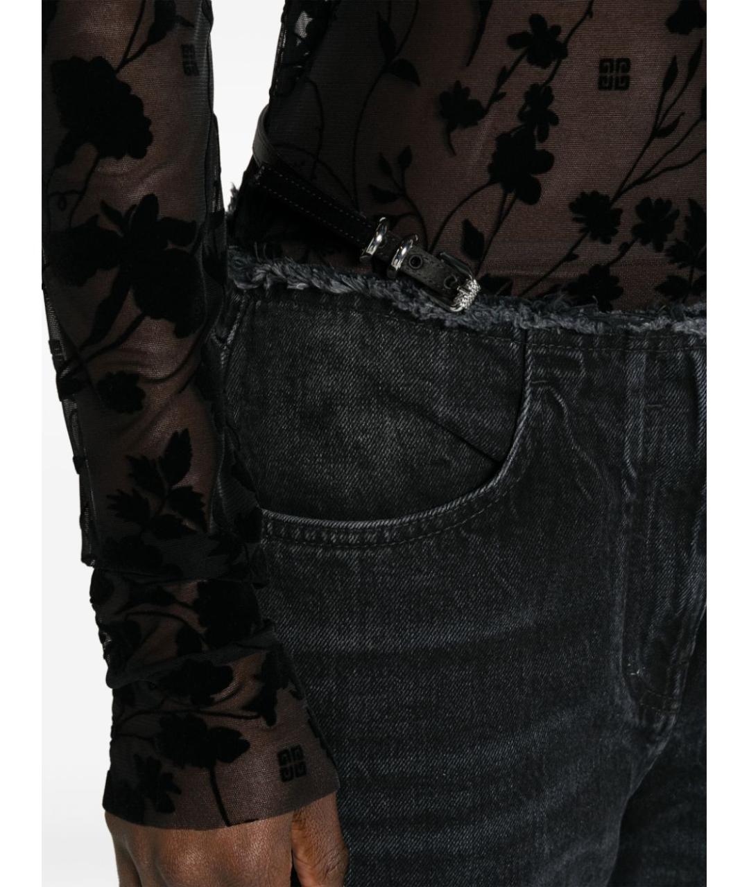 GIVENCHY Черные хлопковые прямые джинсы, фото 2