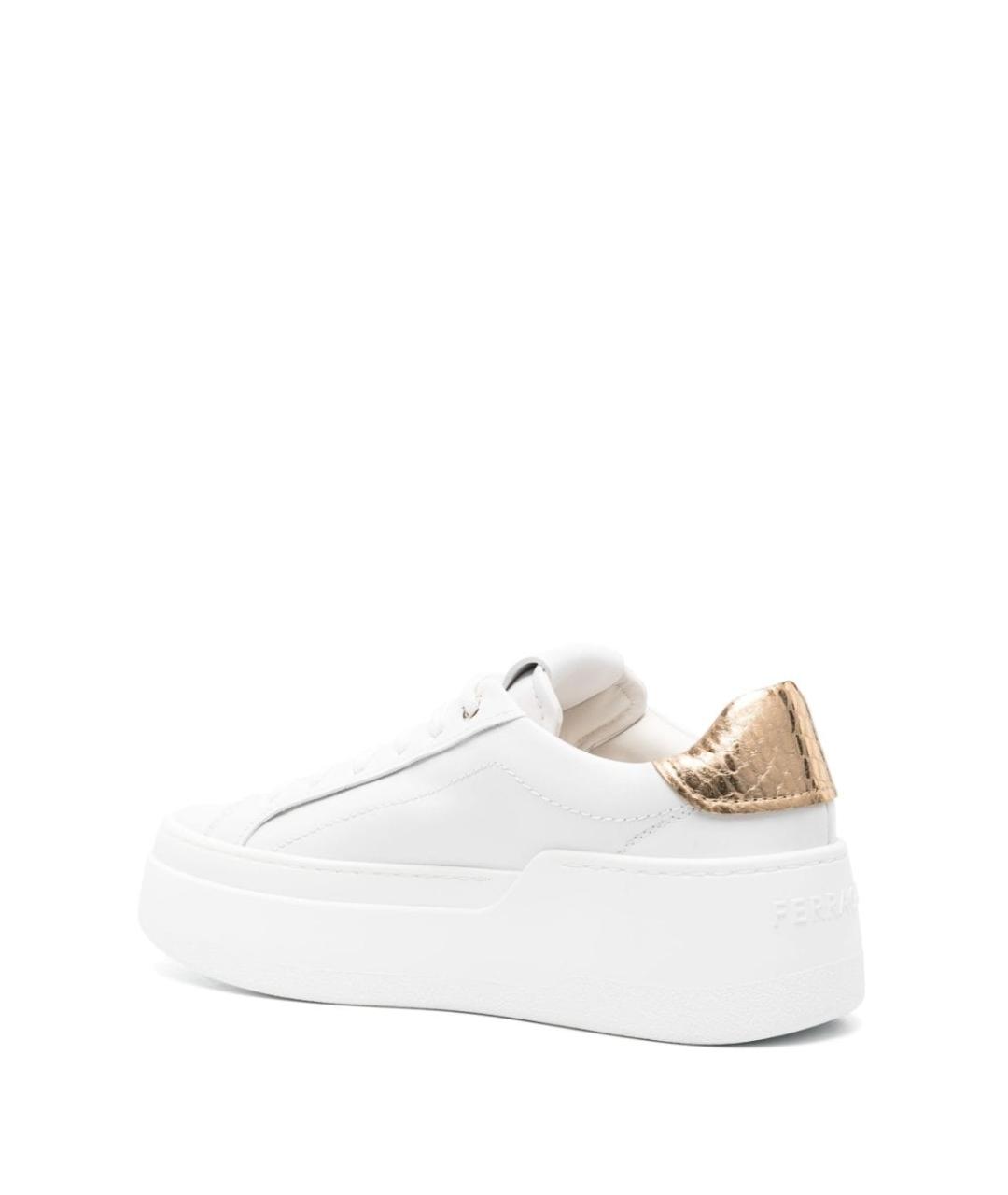 FERRAGAMO Белые кожаные кеды, фото 3
