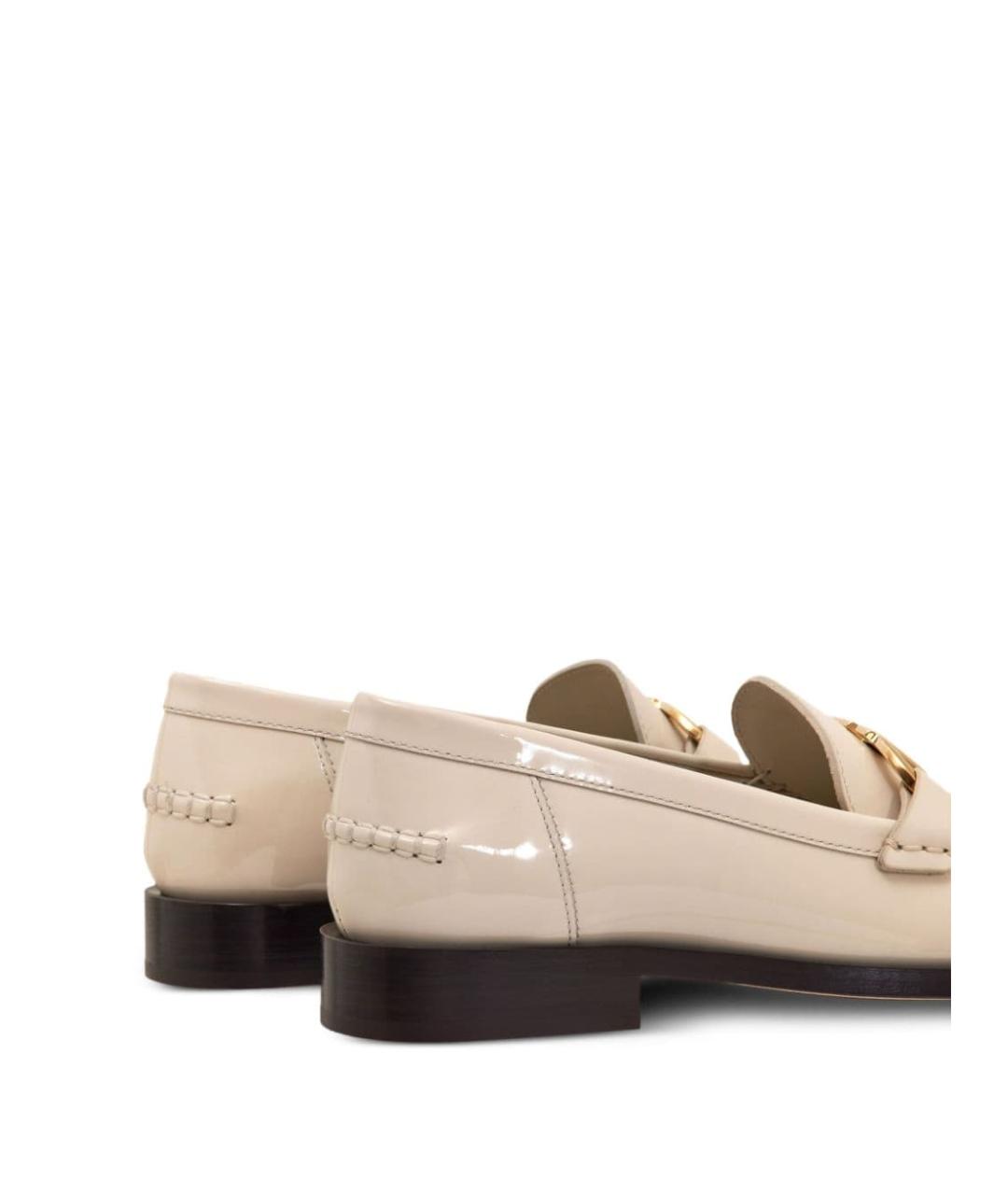 FERRAGAMO Белые кожаные лоферы, фото 3