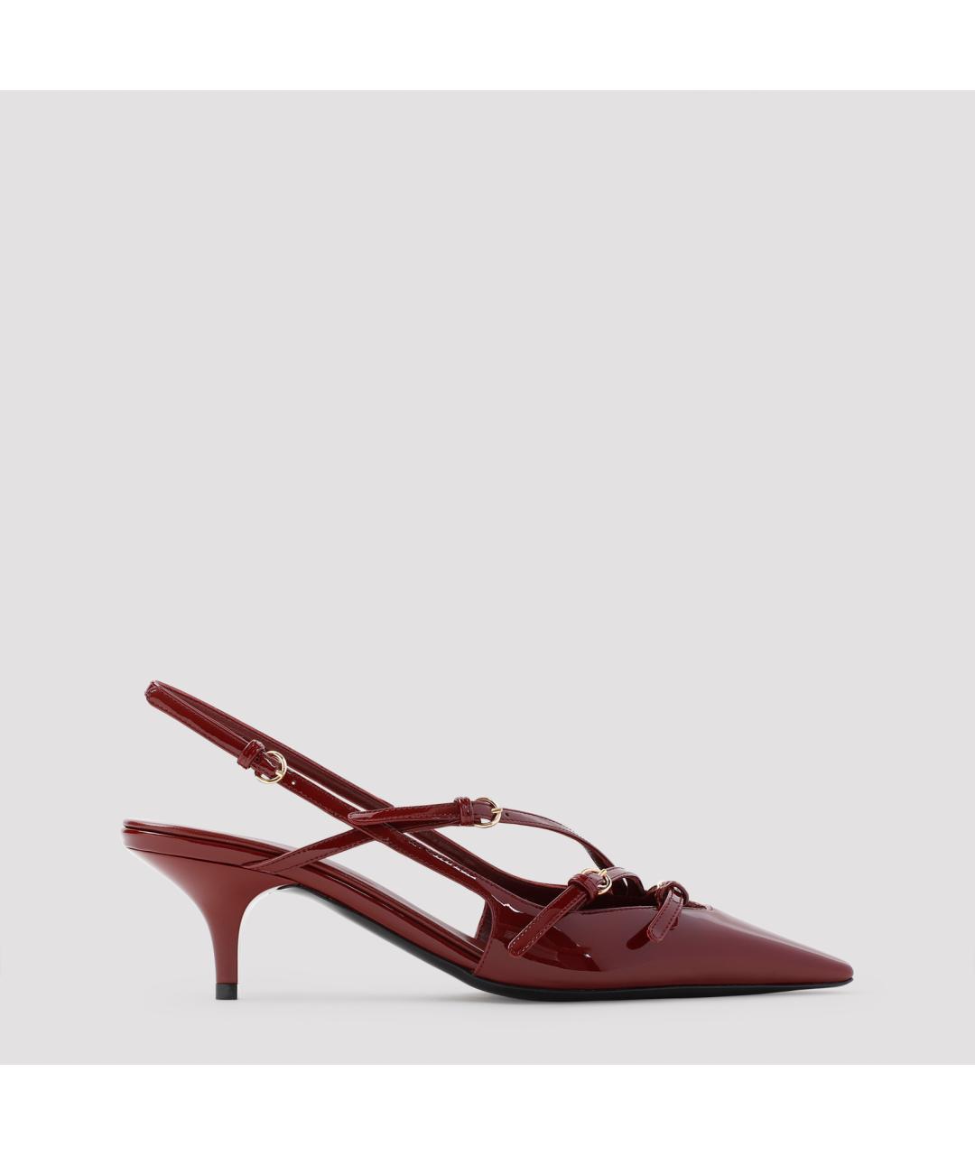 MIU MIU Красные кожаные туфли, фото 2
