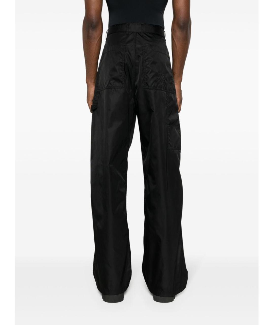 OFF-WHITE Черные полиамидовые повседневные брюки, фото 3