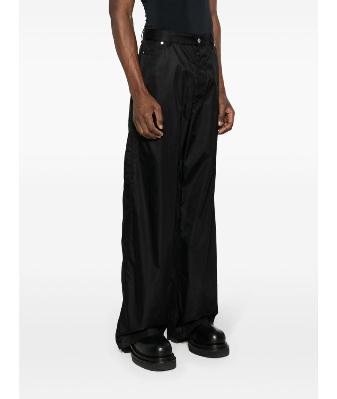 OFF-WHITE Черные полиамидовые повседневные брюки, фото 5