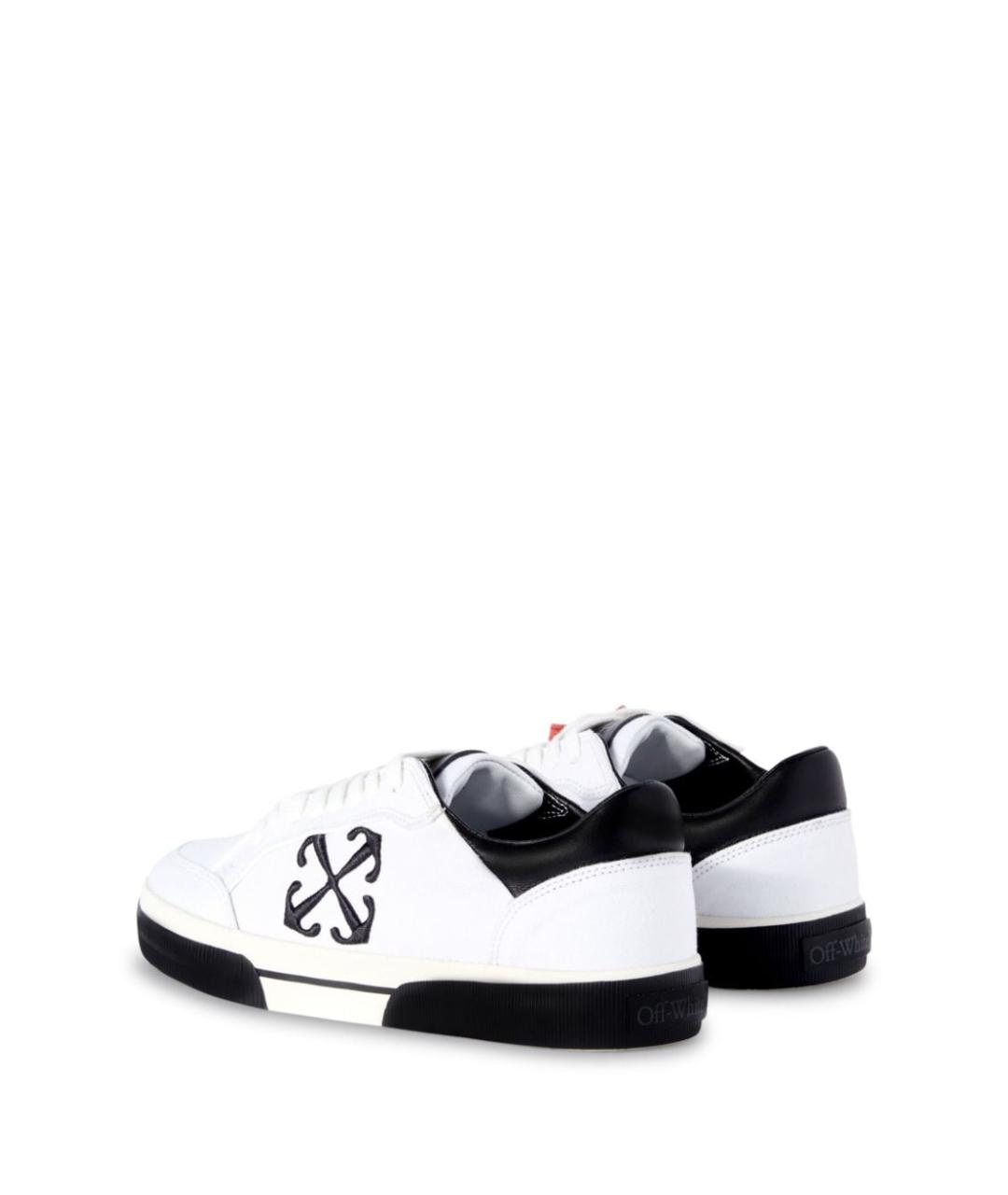 OFF-WHITE Белые кожаные низкие кроссовки / кеды, фото 2