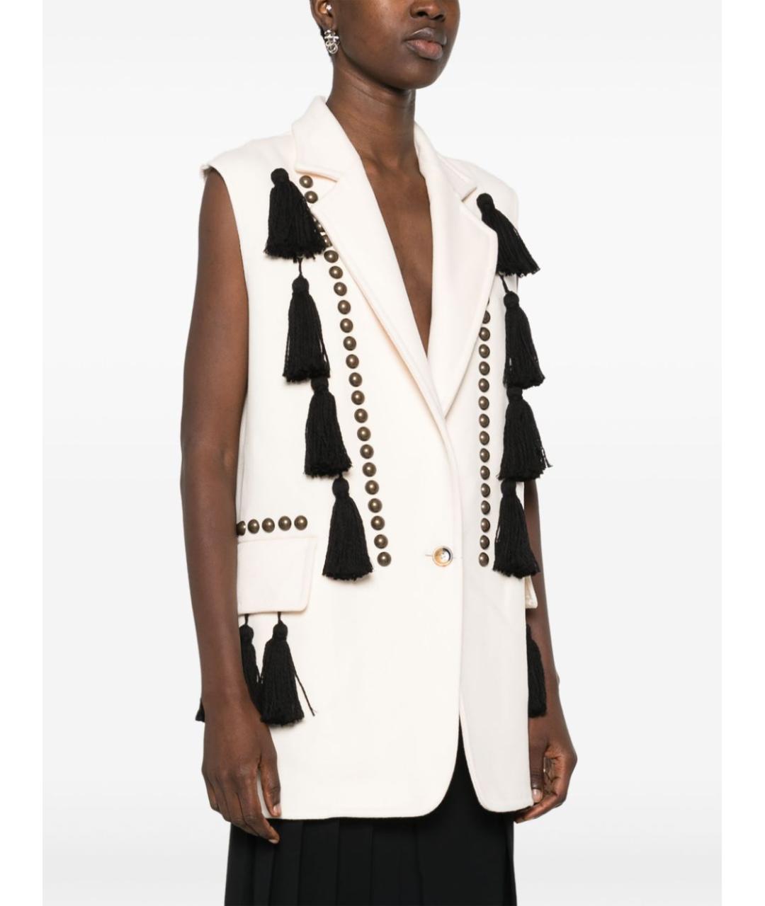 MAX MARA Белая кашемировая жилетка, фото 3