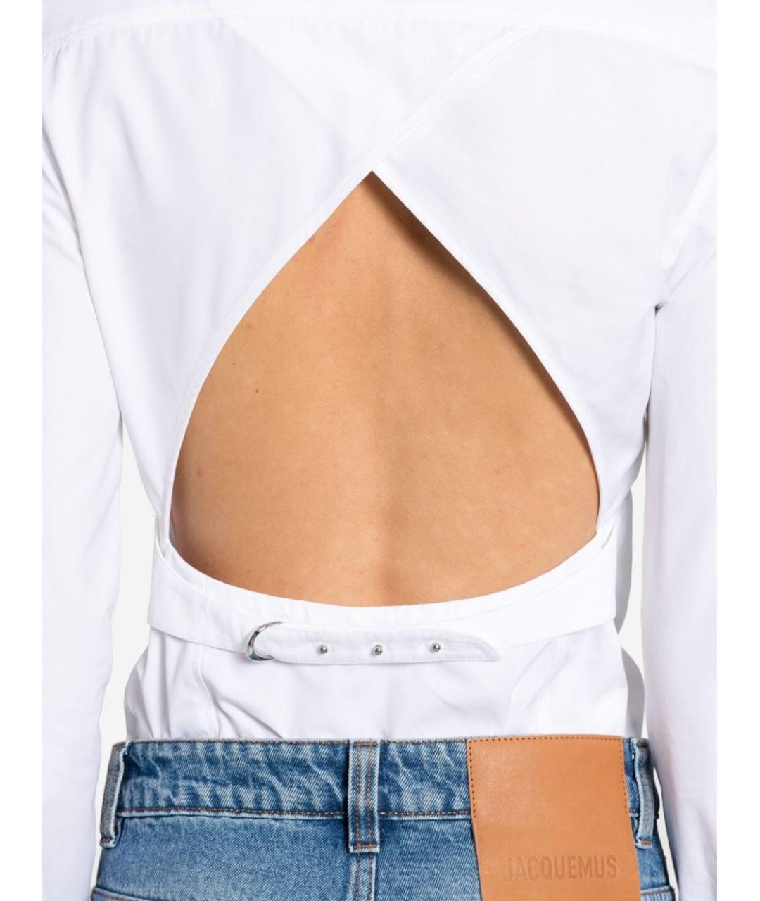 JACQUEMUS Белая хлопковая рубашка, фото 3