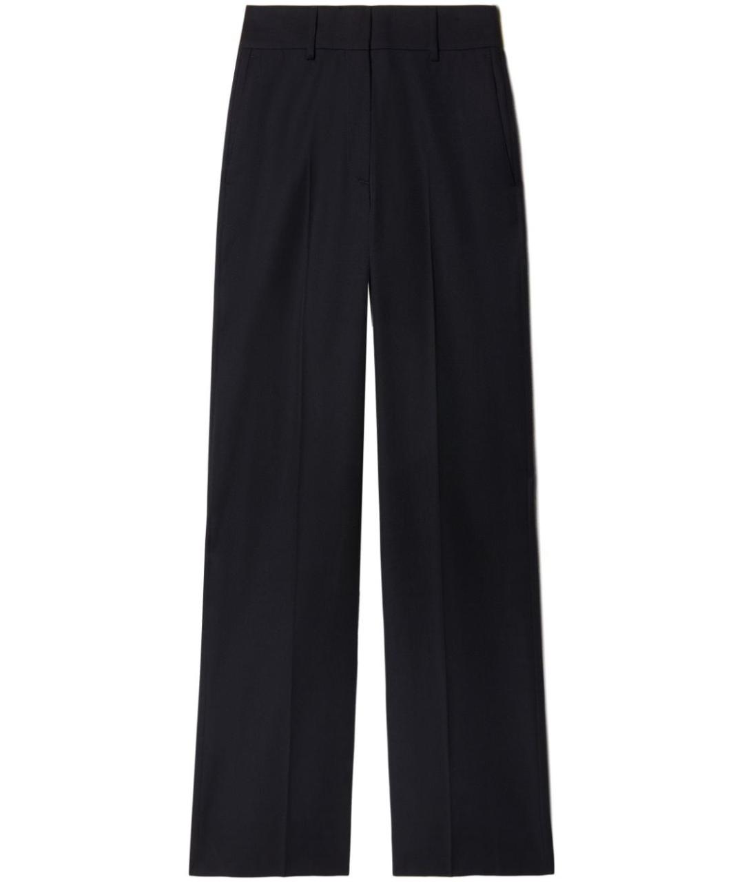 OFF-WHITE Черные шерстяные прямые брюки, фото 1