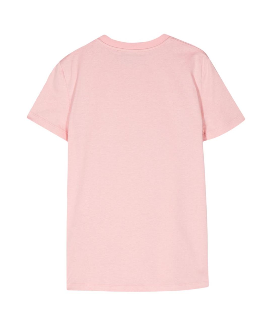 MAX MARA Розовая хлопковая футболка, фото 2