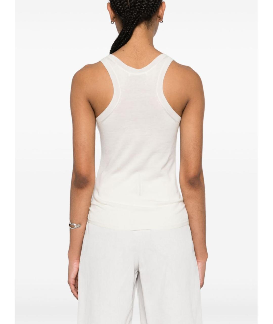 MAX MARA Белая кашемировая майка, фото 3