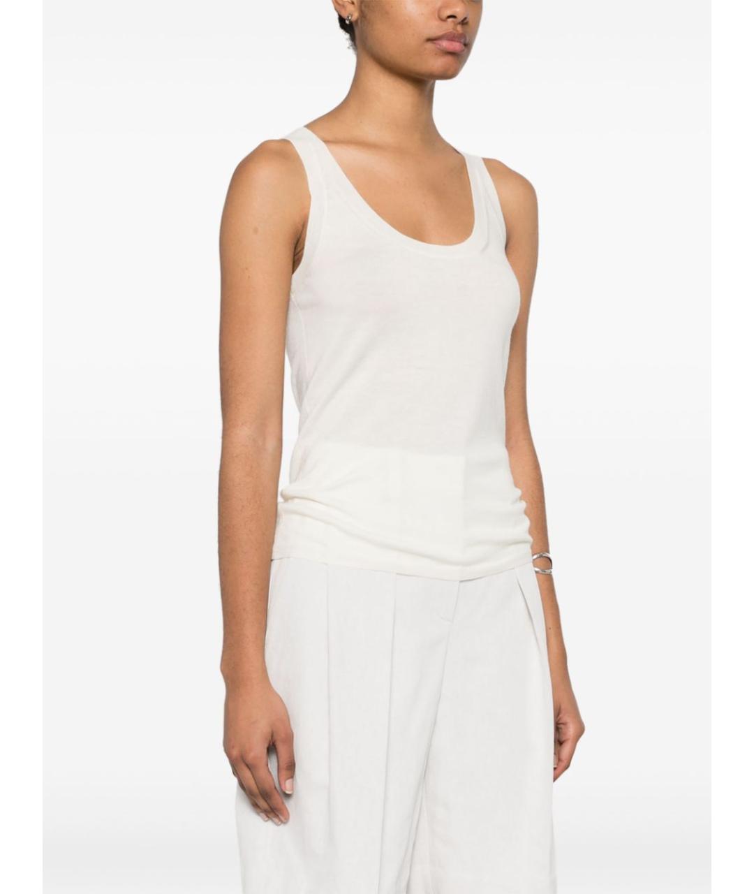 MAX MARA Белая кашемировая майка, фото 2
