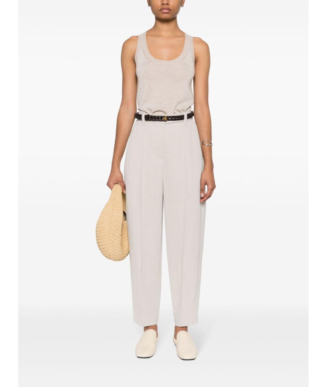 MAX MARA Бежевая кашемировая майка, фото 5