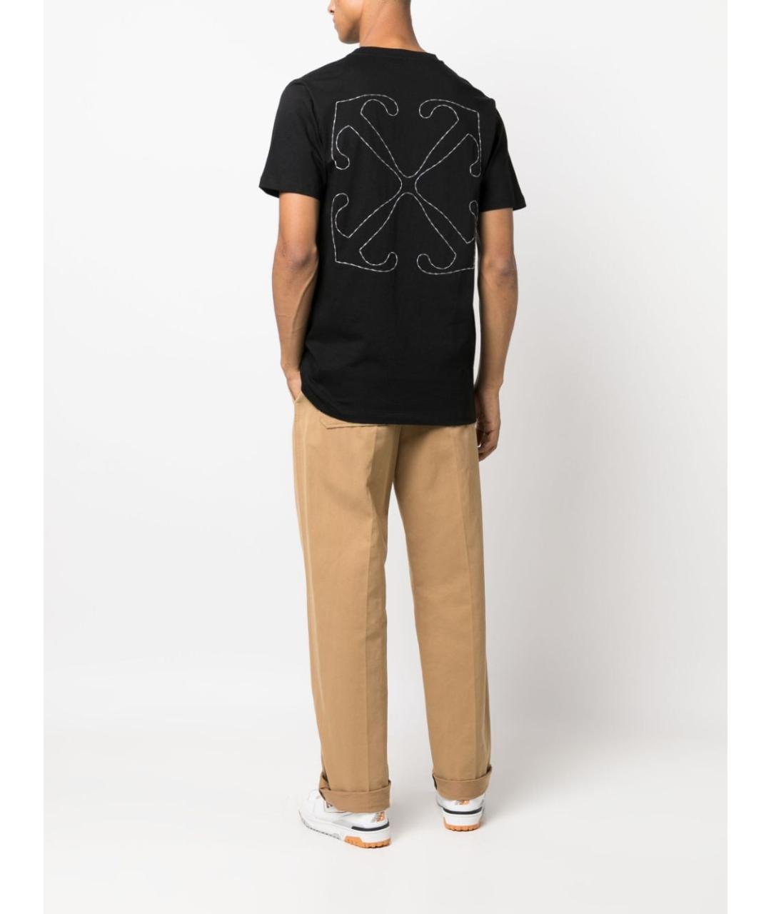 OFF-WHITE Черная вискозная футболка, фото 5