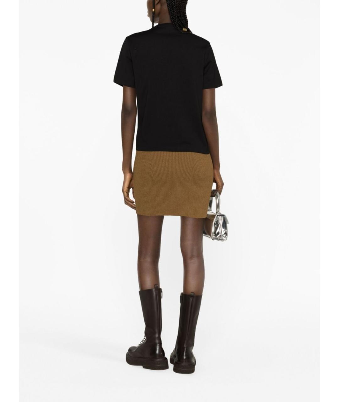 FERRAGAMO Черная хлопковая футболка, фото 2
