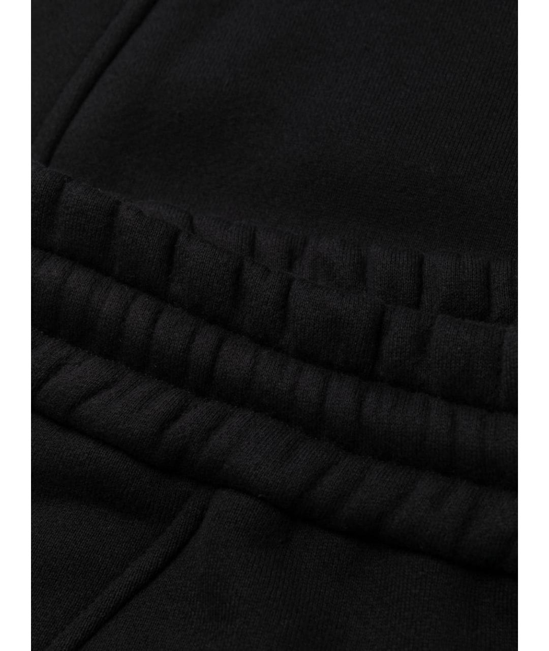 OFF-WHITE Черные хлопковые прямые брюки, фото 3