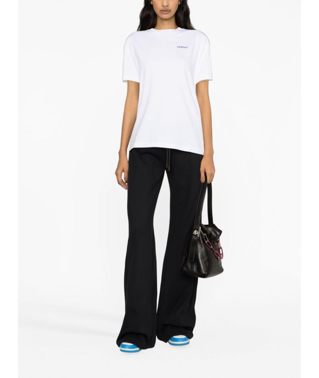 OFF-WHITE Черные хлопковые прямые брюки, фото 5