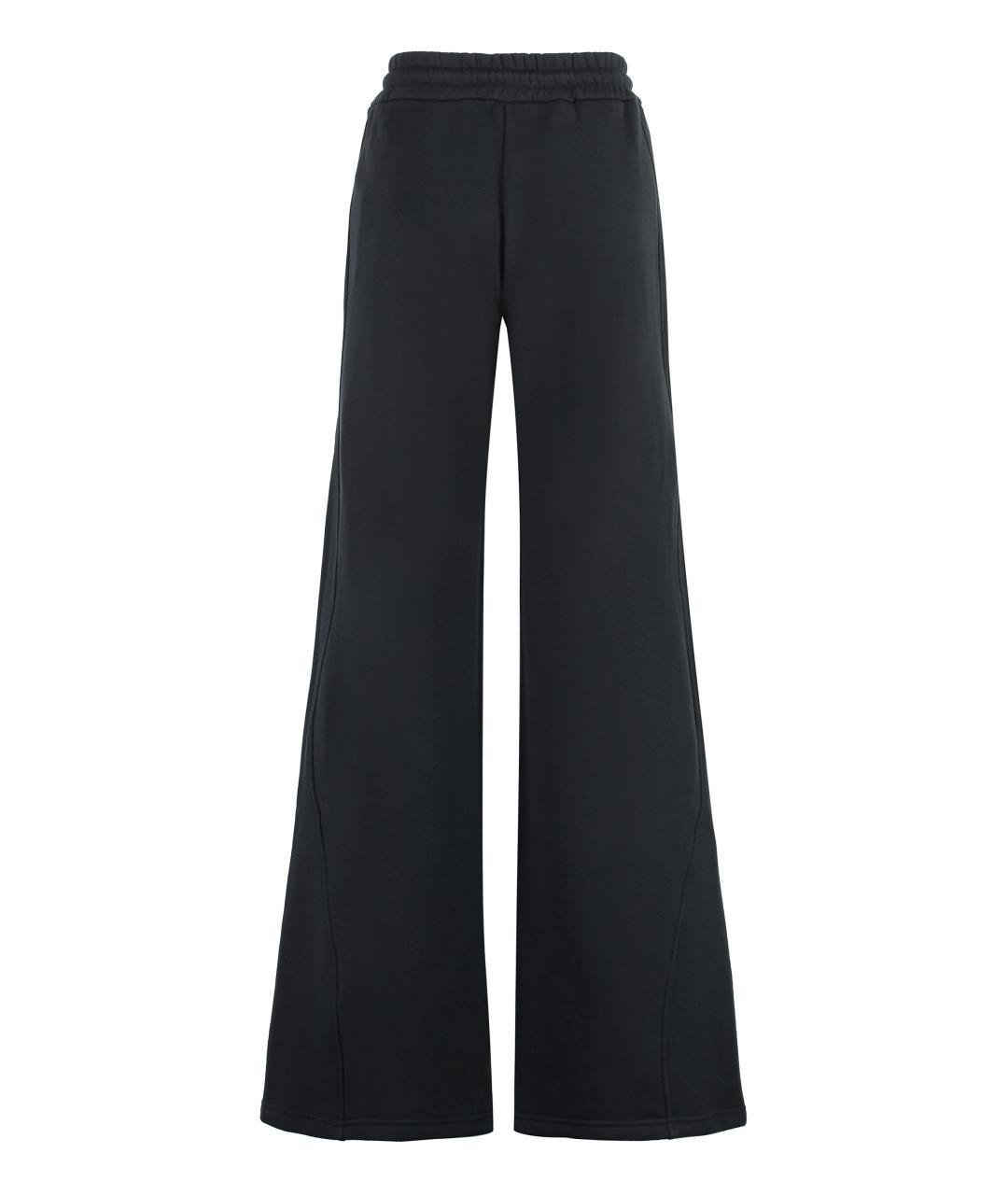 OFF-WHITE Черные хлопковые прямые брюки, фото 2