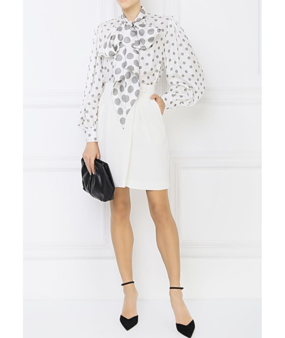 MAX MARA Белая ацетатная юбка миди, фото 7