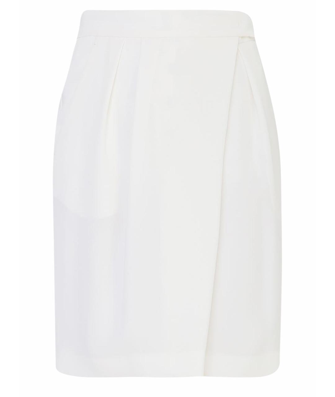 MAX MARA Белая ацетатная юбка миди, фото 1