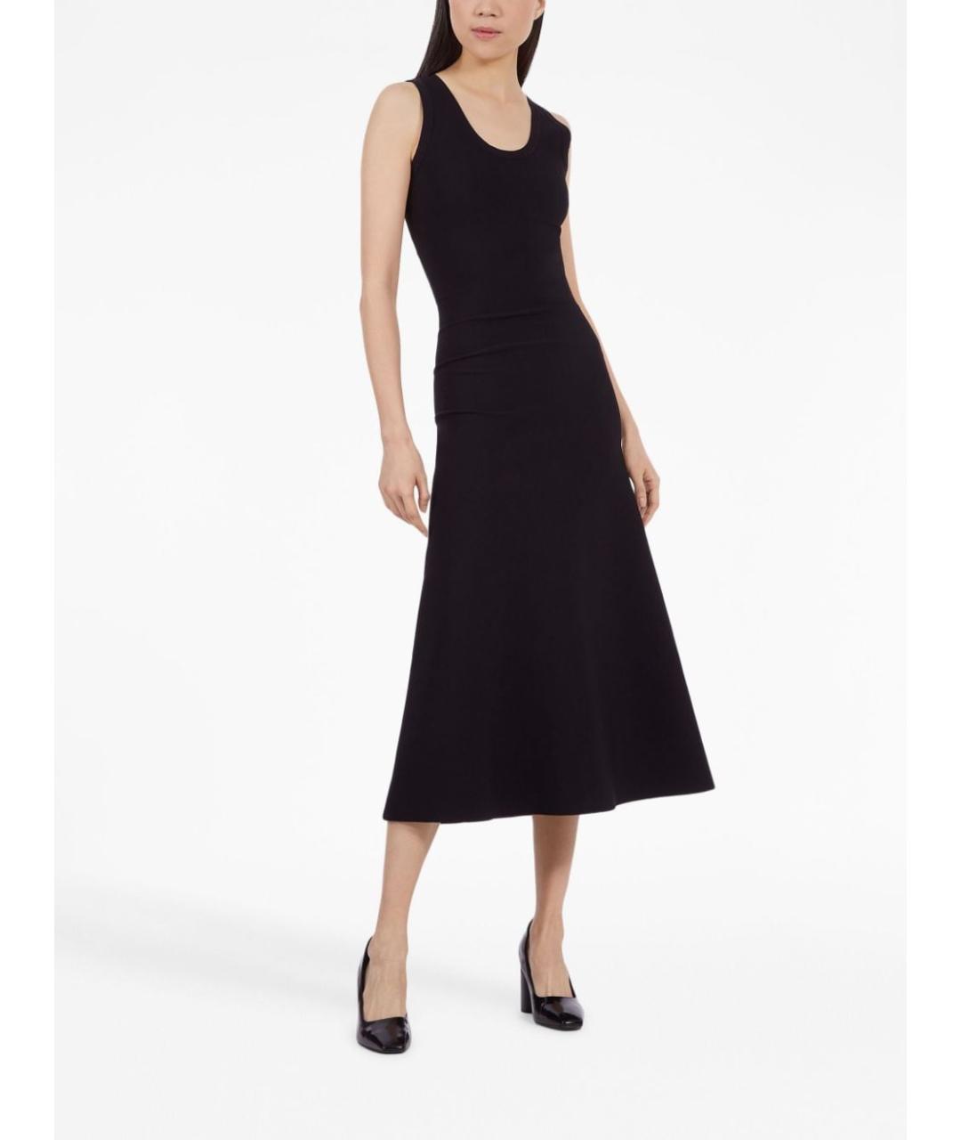 FERRAGAMO Черное полиэстеровое повседневное платье, фото 4