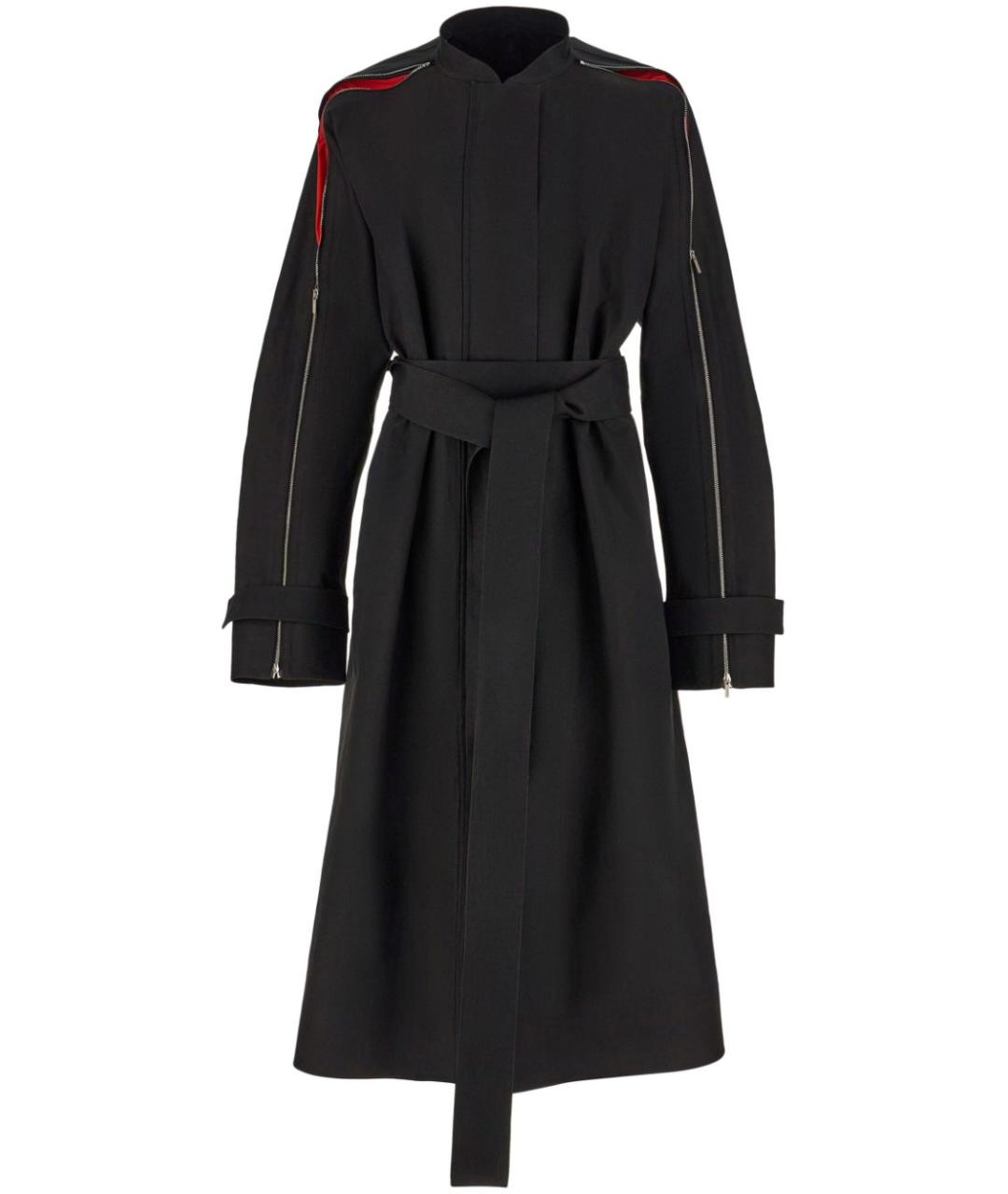 FERRAGAMO Черное хлопковое пальто, фото 1