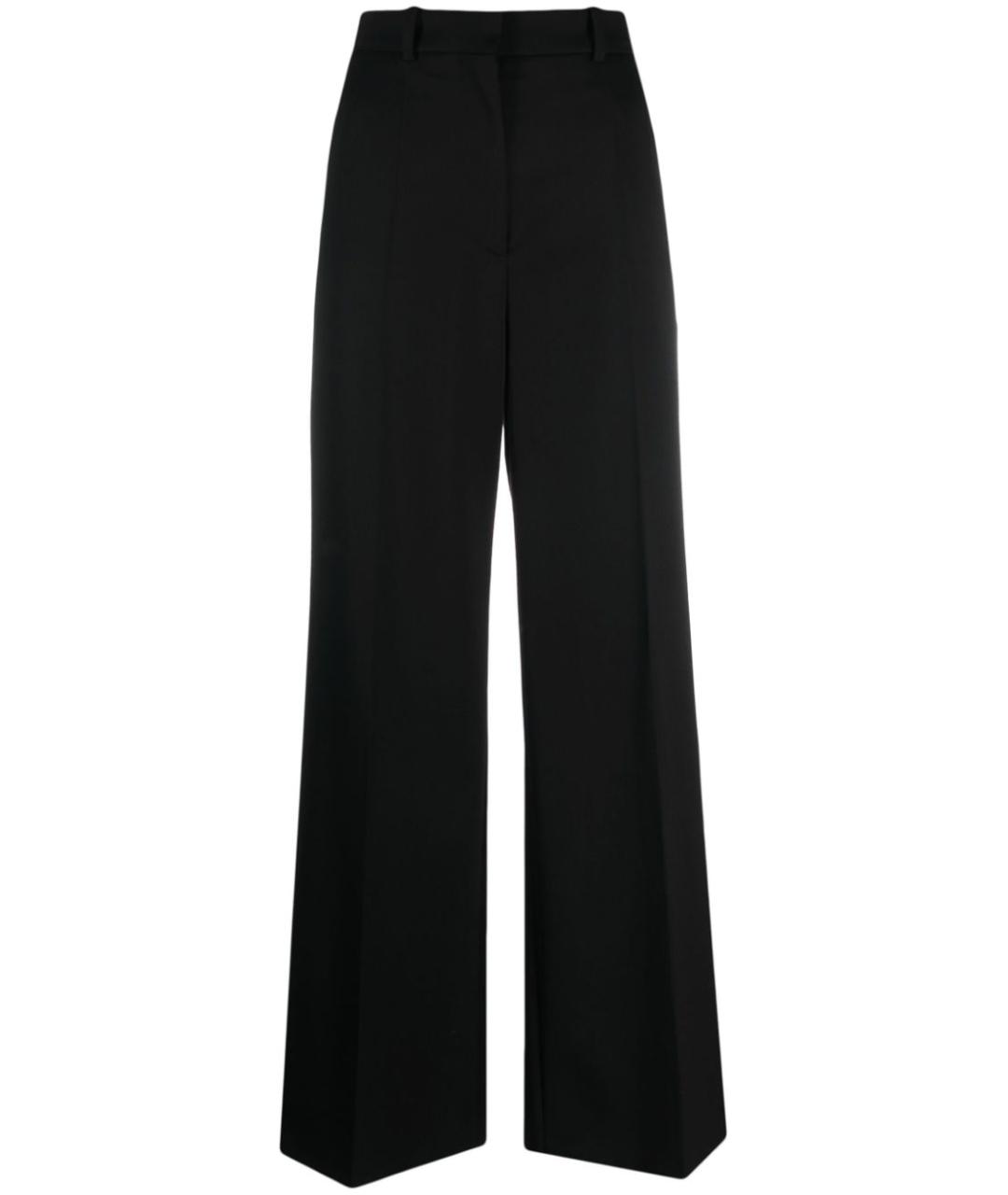 LANVIN Черные шерстяные прямые брюки, фото 1