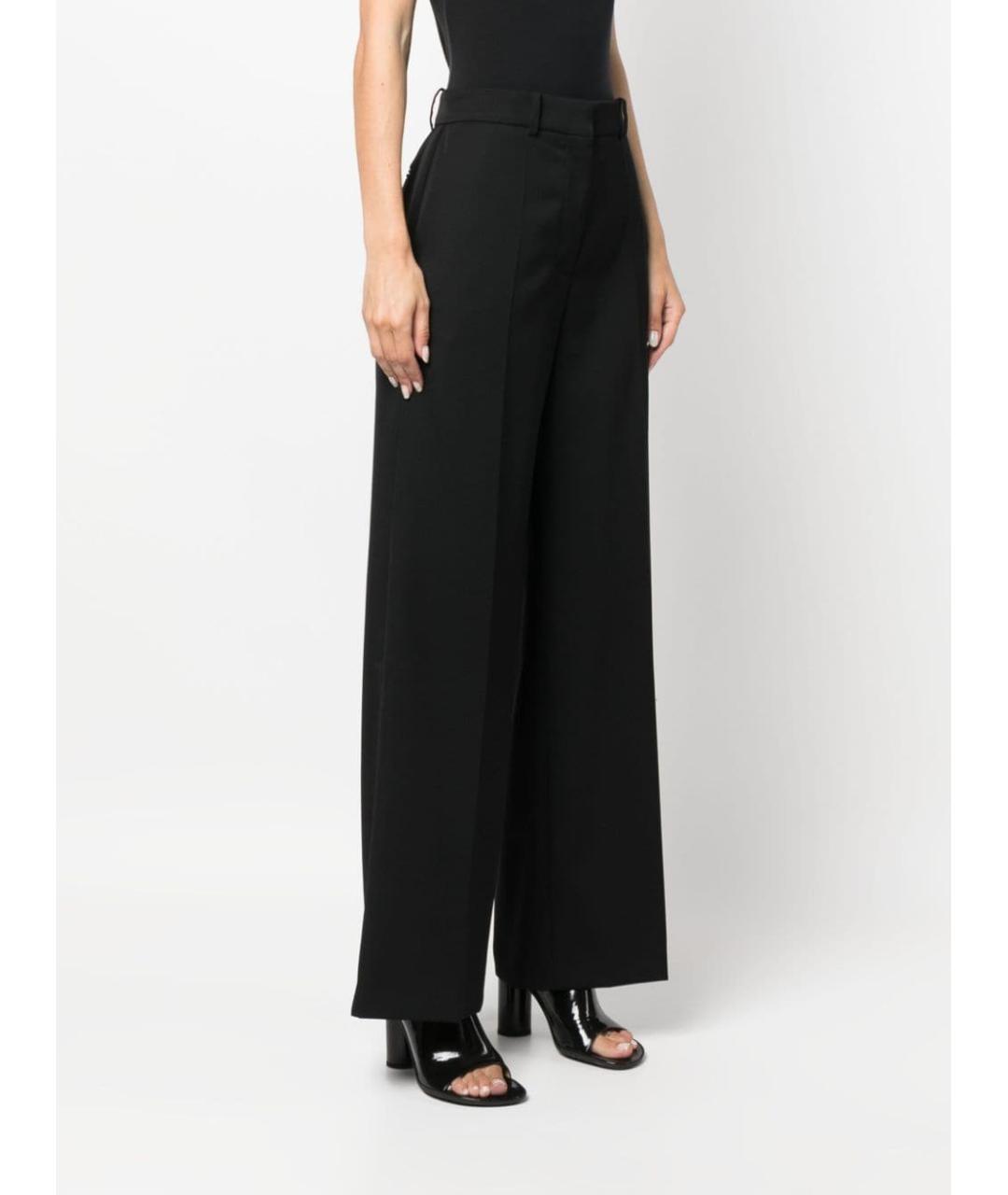 LANVIN Черные шерстяные прямые брюки, фото 2