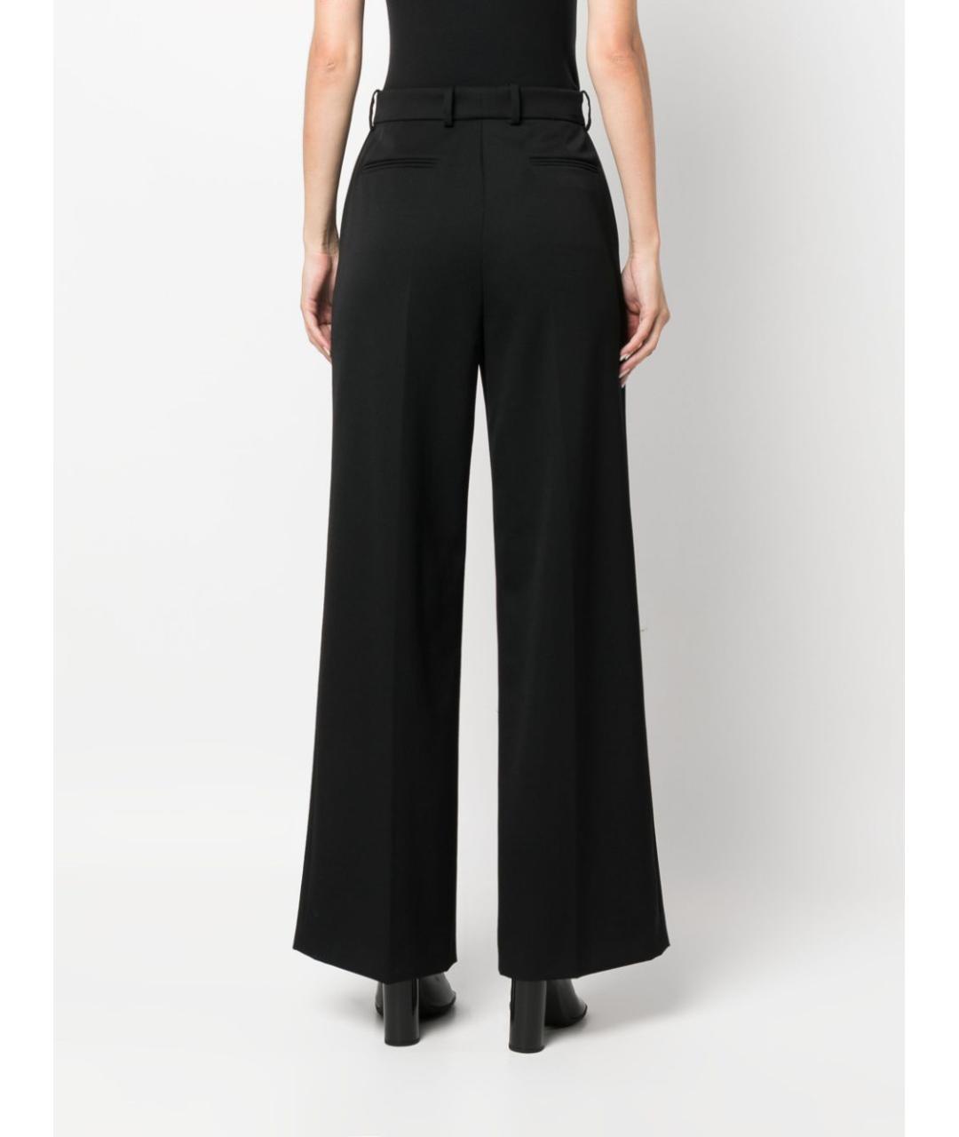 LANVIN Черные шерстяные прямые брюки, фото 5