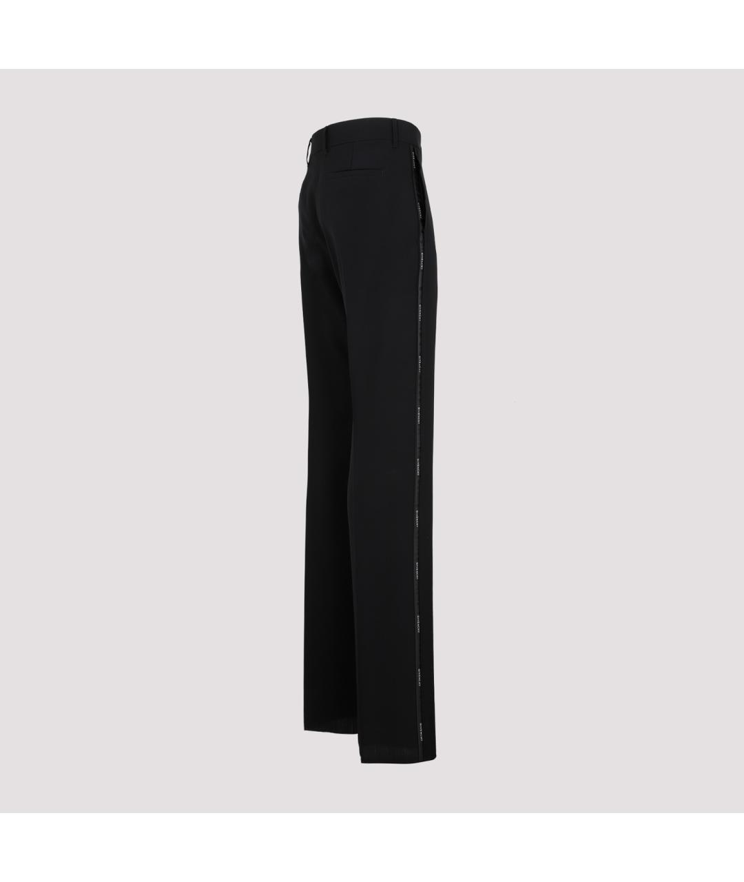 GIVENCHY Черные шерстяные повседневные брюки, фото 4