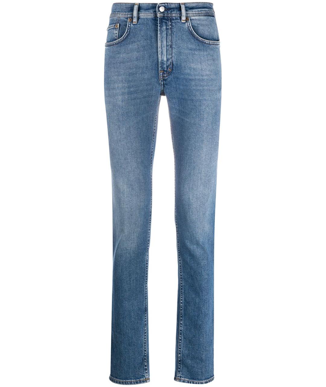 ACNE STUDIOS Синие хлопковые прямые джинсы, фото 1