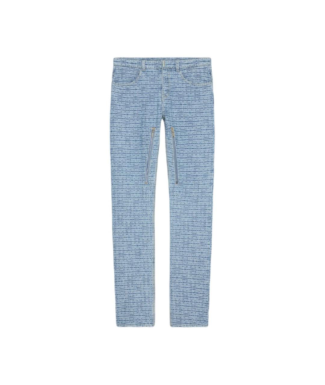 GIVENCHY Голубые хлопковые прямые джинсы, фото 1