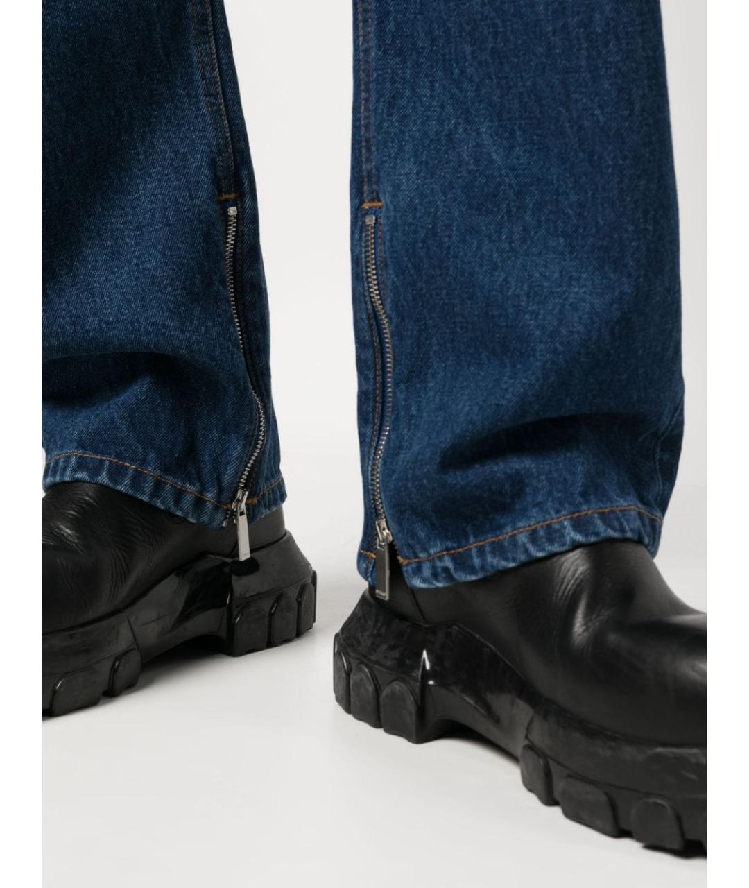 OFF-WHITE Синие полиэстеровые повседневные брюки, фото 5