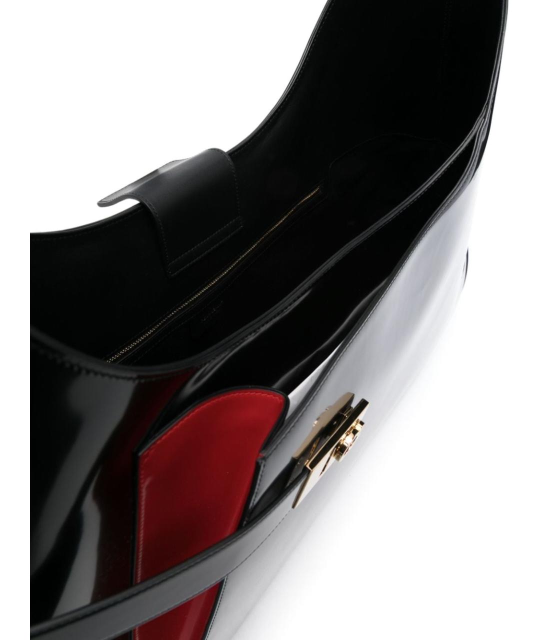 FERRAGAMO Черная кожаная сумка через плечо, фото 2