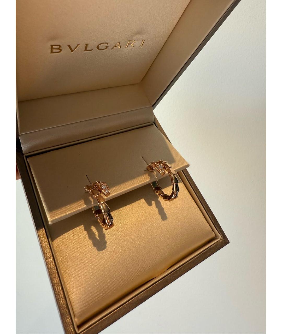 BVLGARI Золотые серьги из розового золота, фото 5