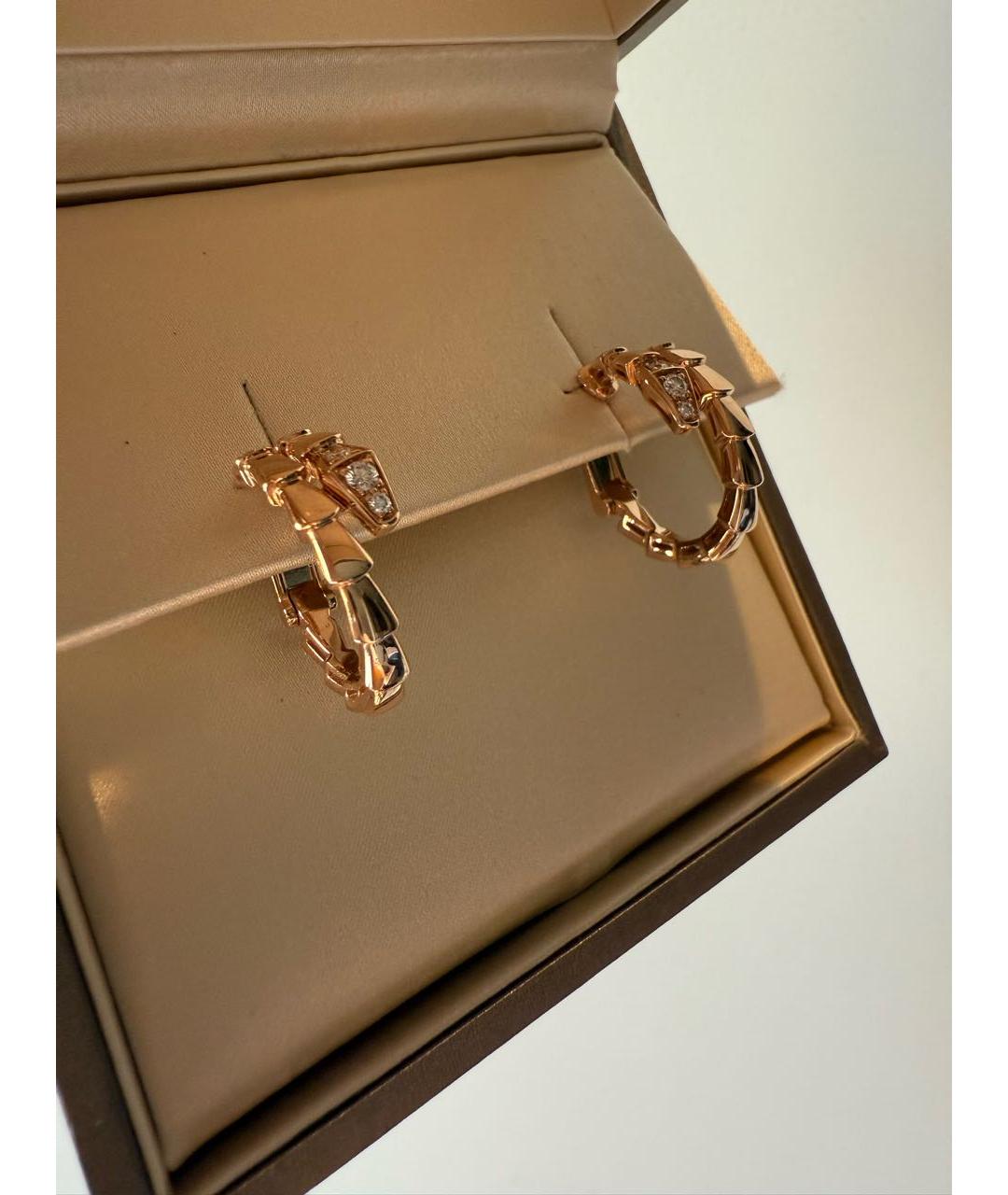 BVLGARI Золотые серьги из розового золота, фото 3