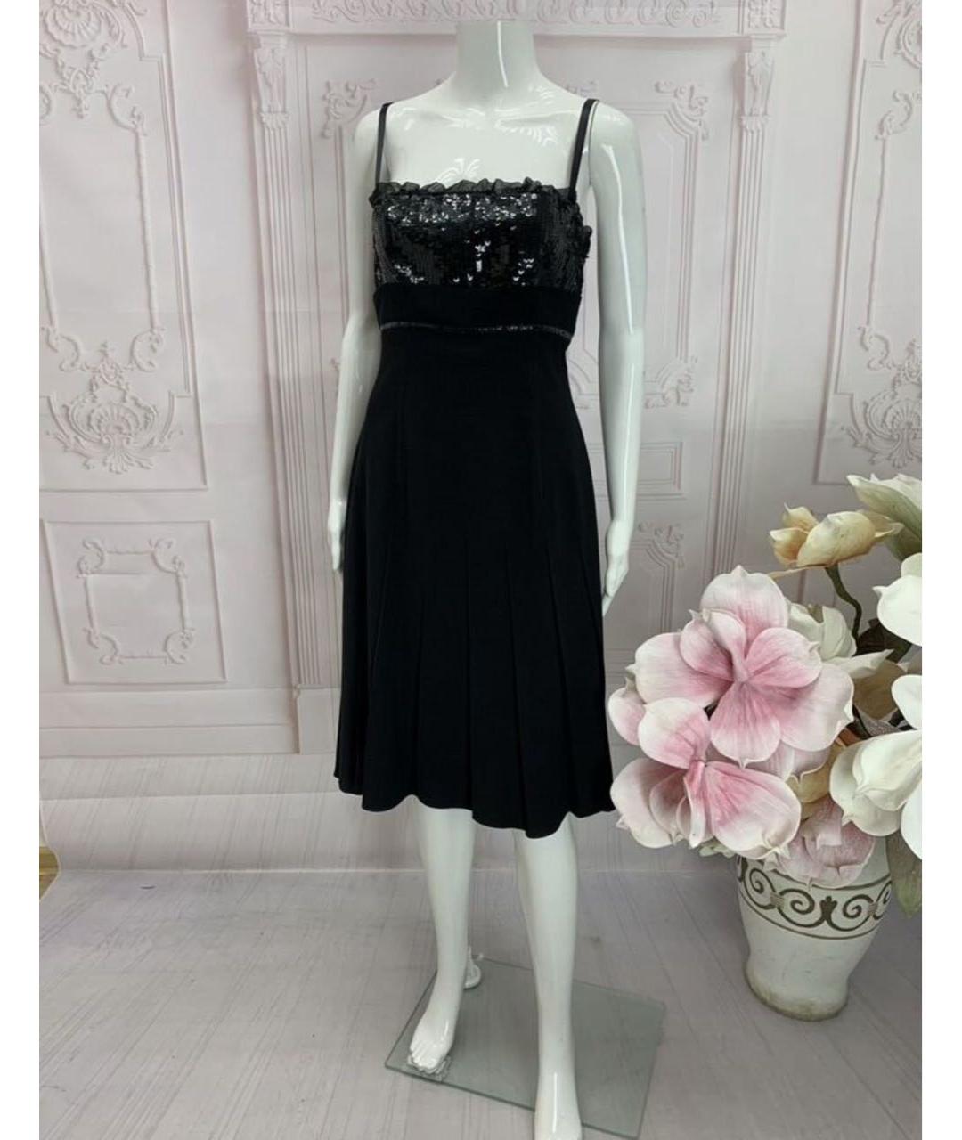 DOLCE&GABBANA Черное шерстяное вечернее платье, фото 7
