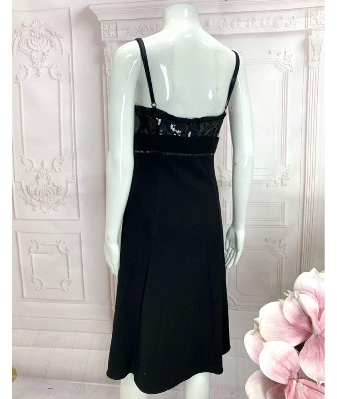 DOLCE&GABBANA Черное шерстяное вечернее платье, фото 2