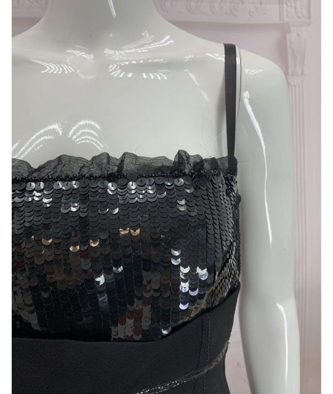 DOLCE&GABBANA Черное шерстяное вечернее платье, фото 4