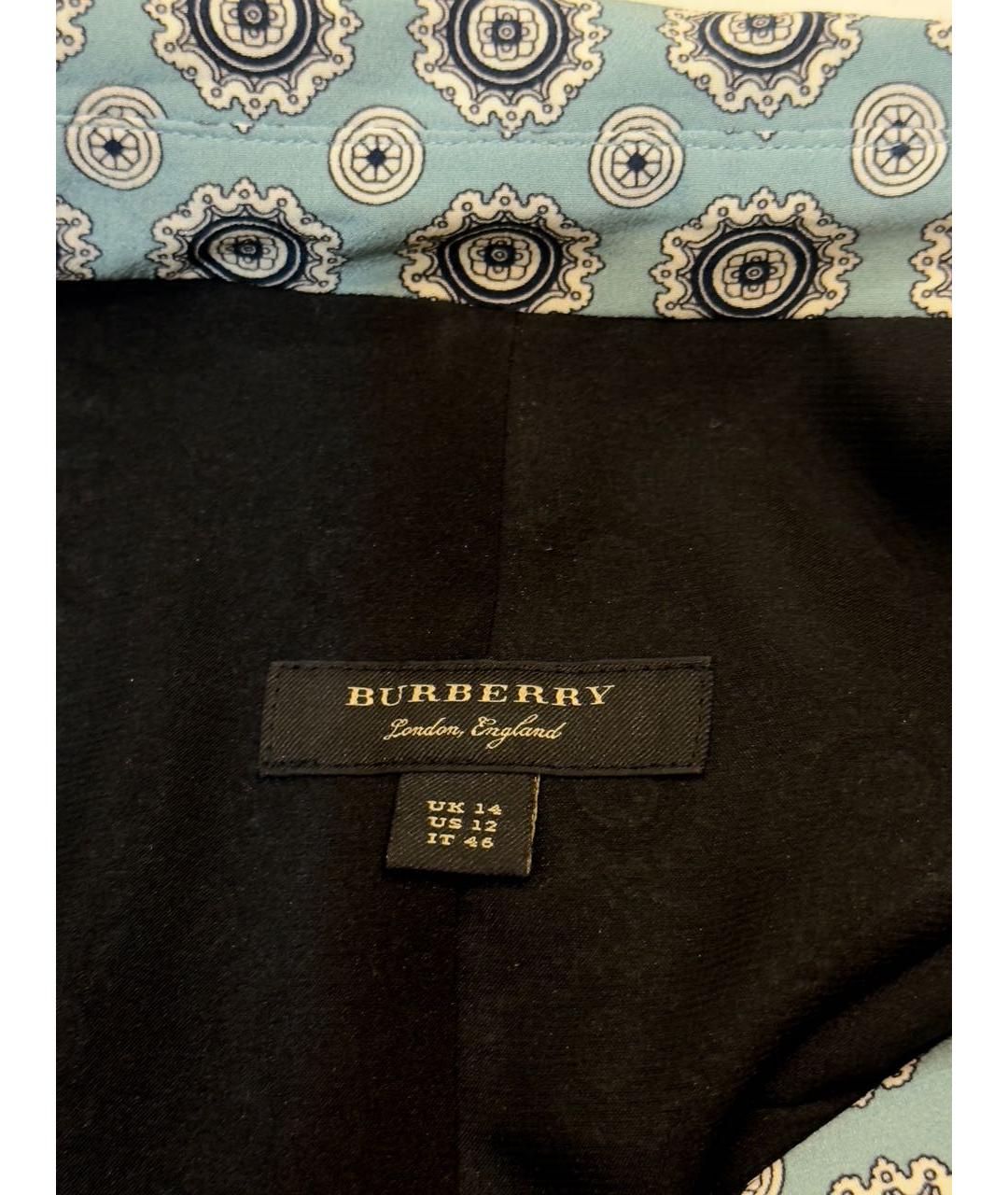 BURBERRY Мульти шелковое повседневное платье, фото 2