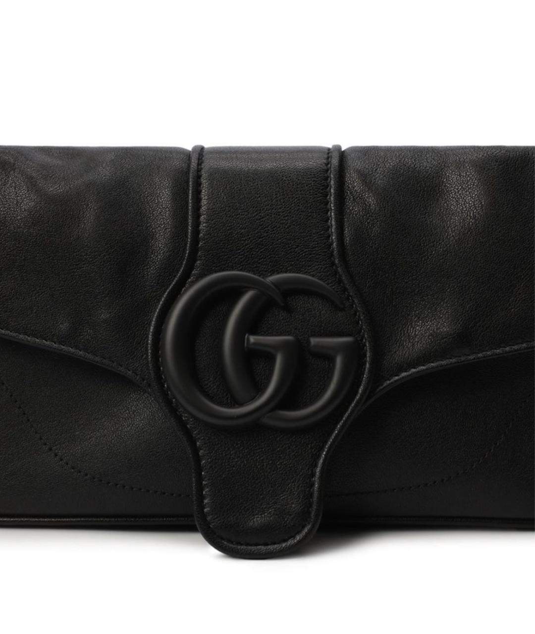 GUCCI Черная кожаная сумка через плечо, фото 6