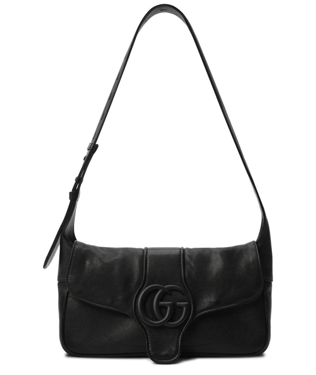 GUCCI Черная кожаная сумка через плечо, фото 1