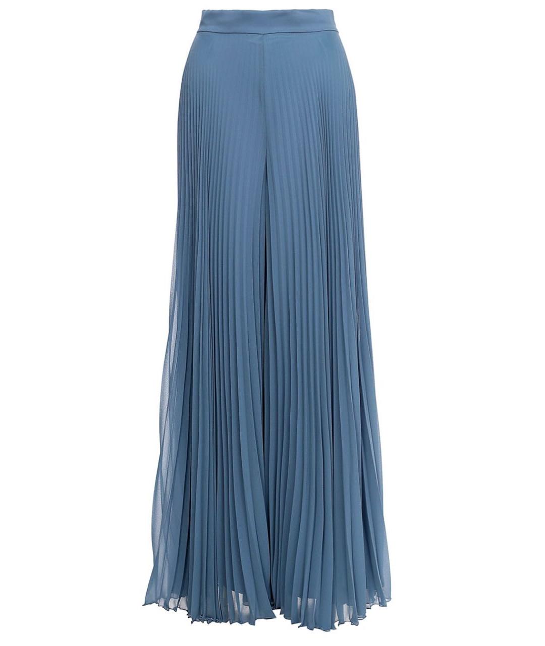 MAX MARA Синие полиэстеровые брюки широкие, фото 1