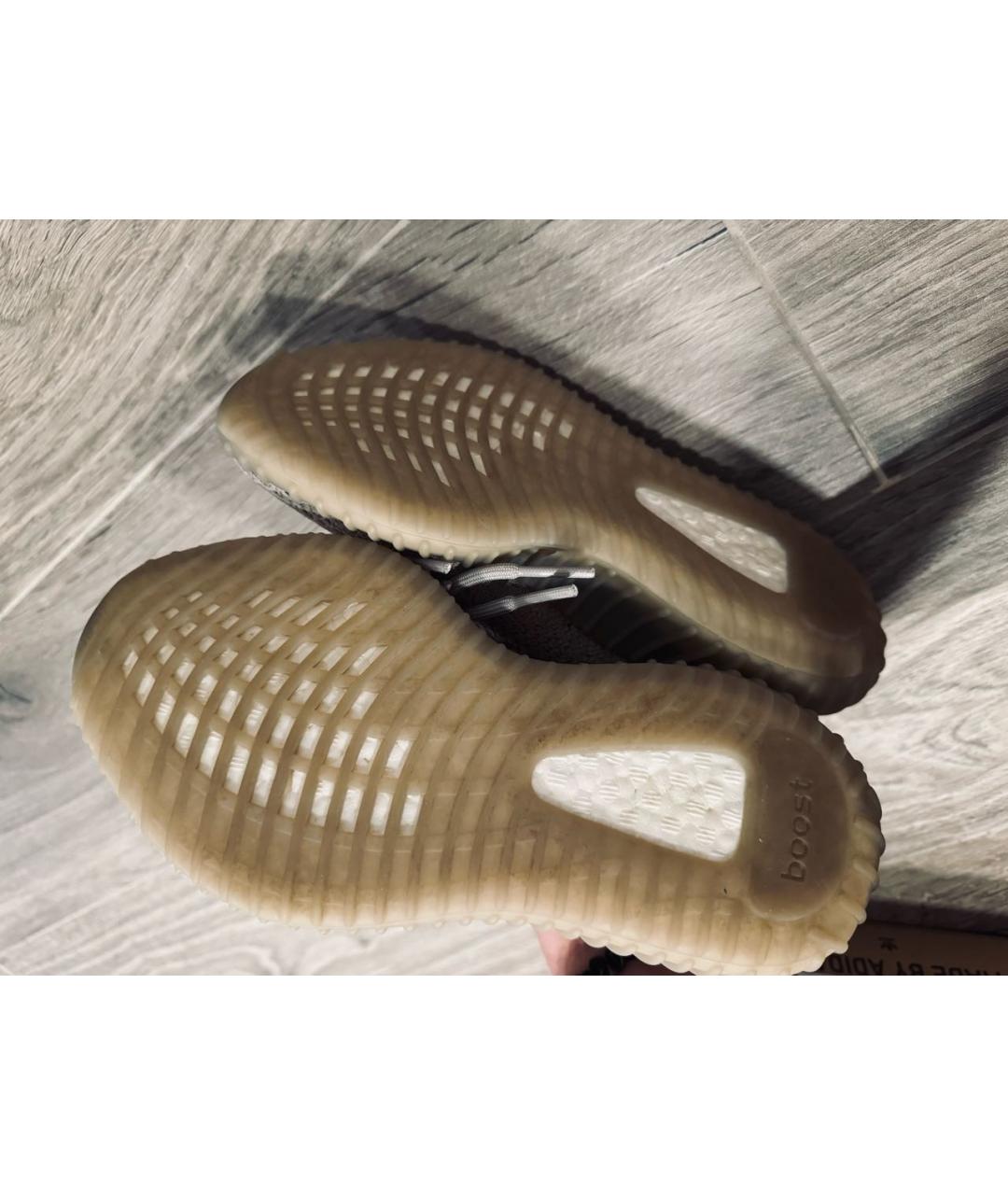 ADIDAS YEEZY Бежевые текстильные кроссовки, фото 4