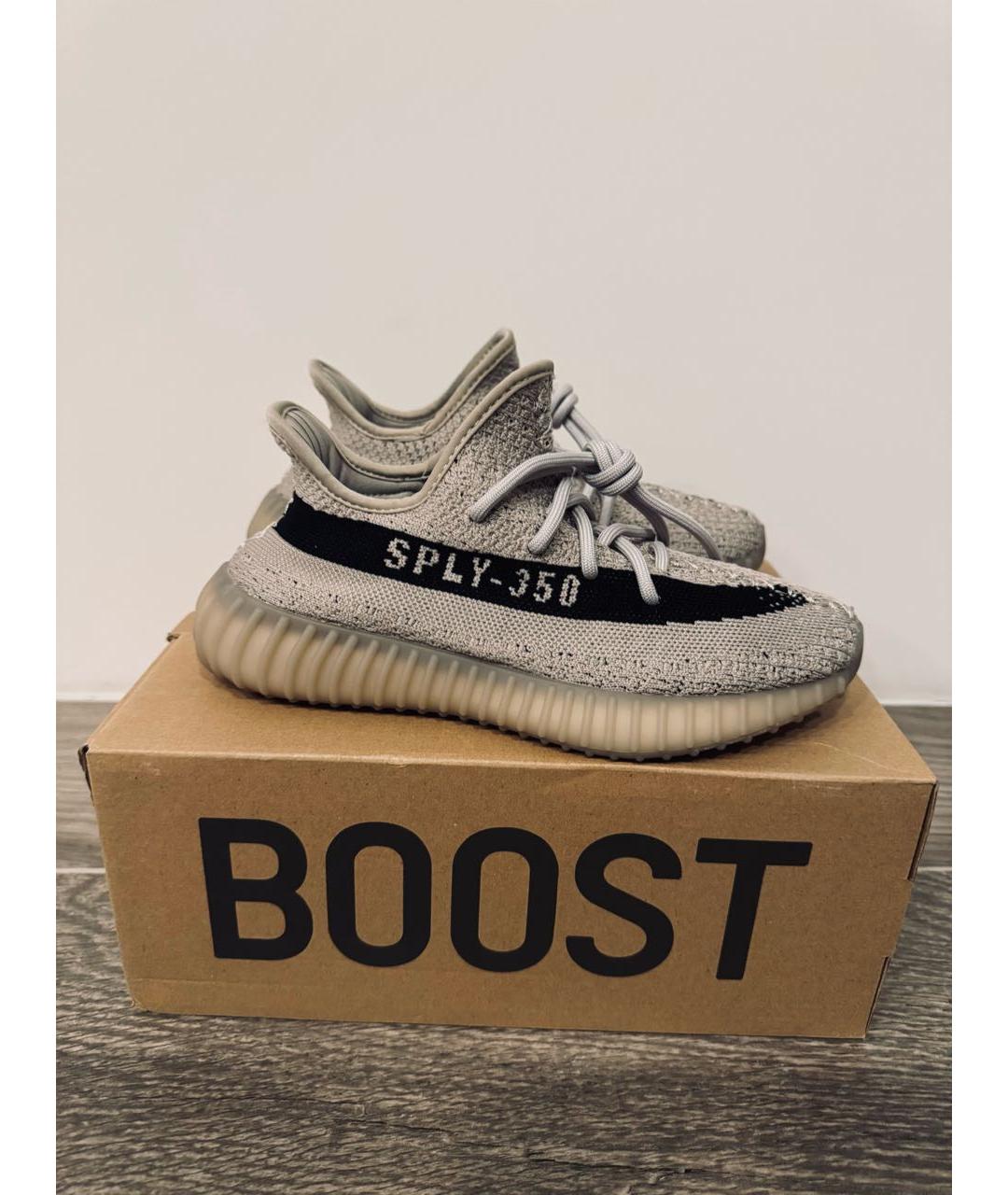 ADIDAS YEEZY Бежевые текстильные кроссовки, фото 2