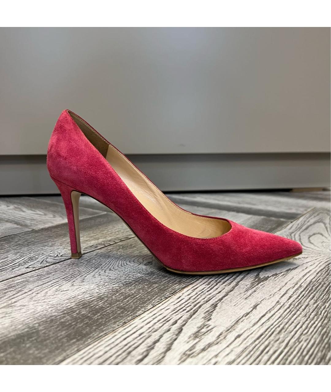 GIANVITO ROSSI Фуксия замшевые туфли, фото 6