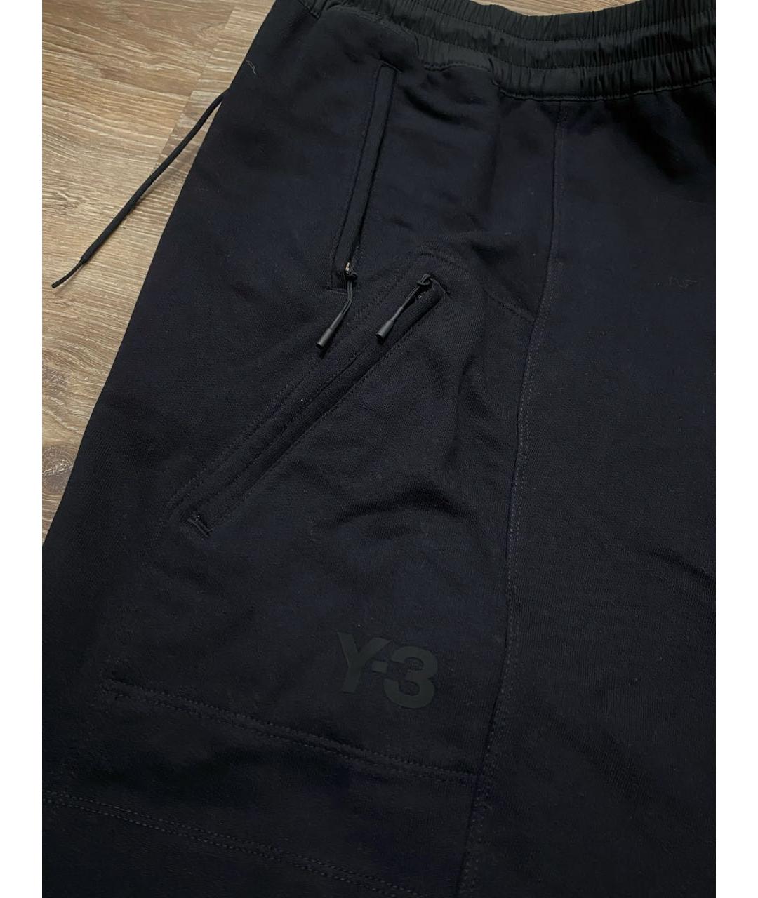 Y-3 Черные хлопковые шорты, фото 6